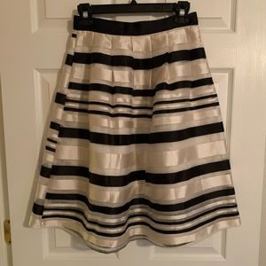 ModCloth Black & Cream Striped Skirt